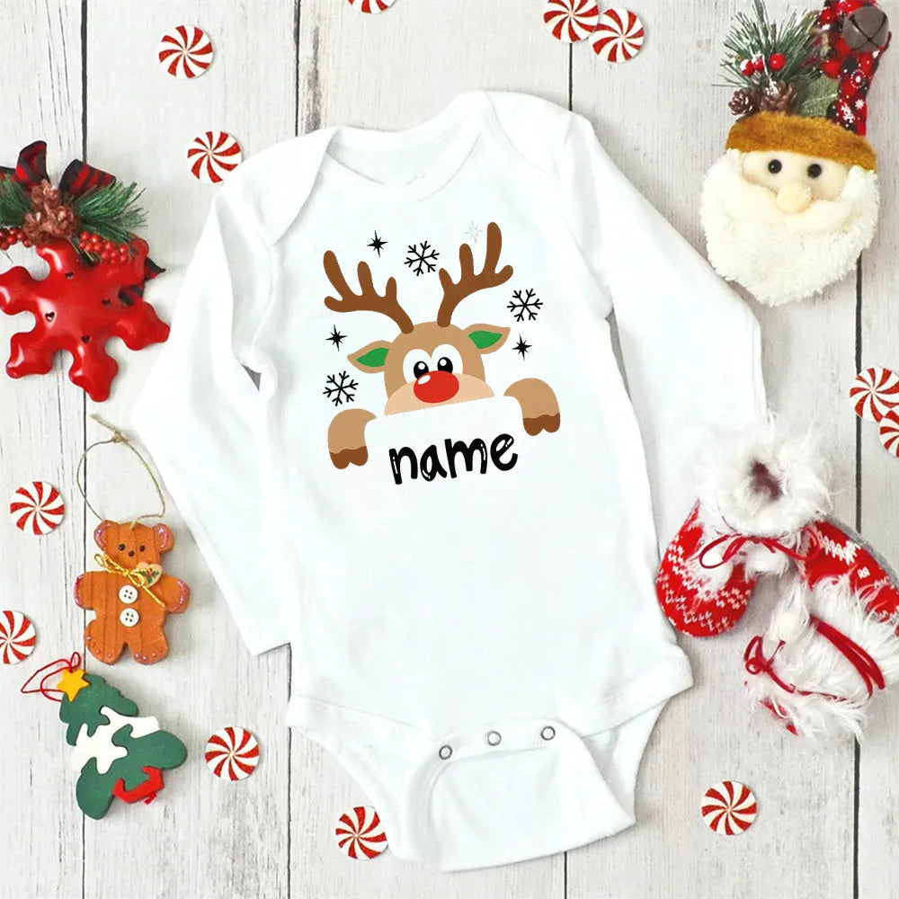 Baby Personalized Christmas Jumpsuit Baby Personalized Christmas Jumpsuit Hilo shop 3 3 Months 