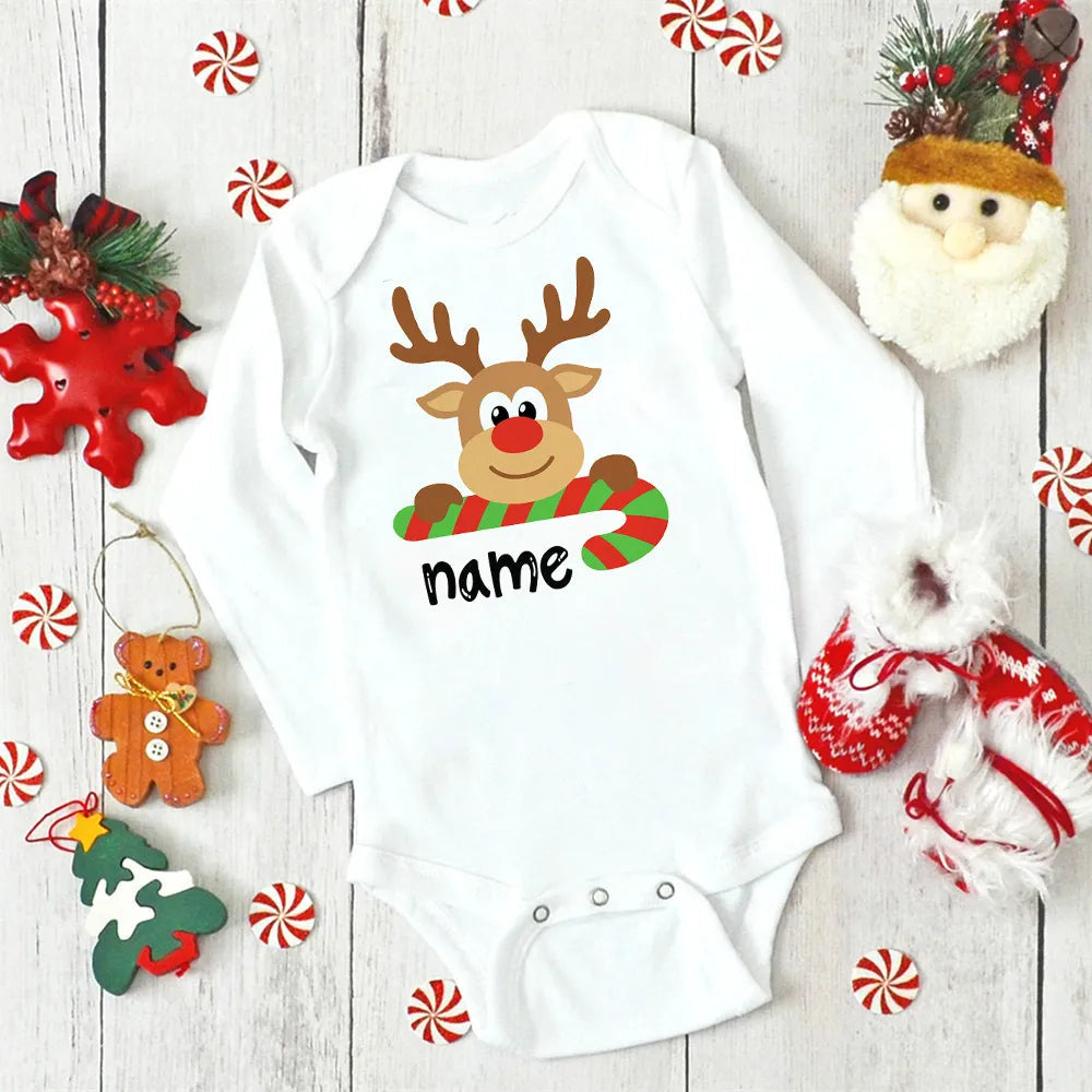 Baby Personalized Christmas Jumpsuit Baby Personalized Christmas Jumpsuit Hilo shop 5 3 Months 