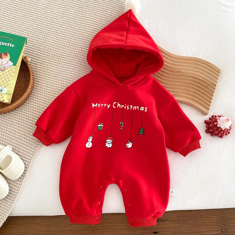 Christmas Baby Thick Romper Christmas Baby Thick Romper Hilo shop Red 3 Months 