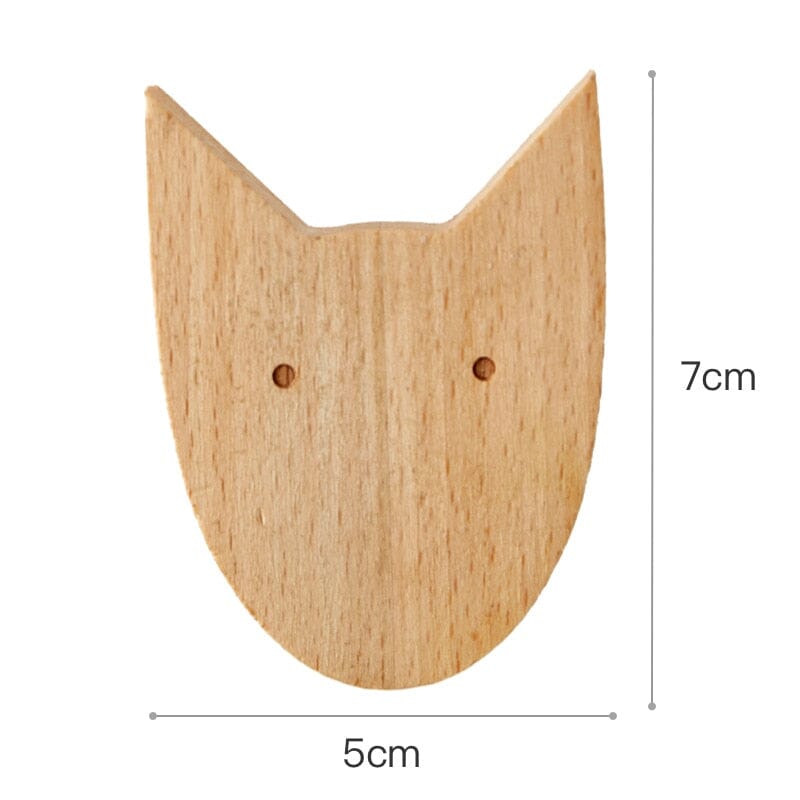1pcs New Wooden Hook Creative Nordic Cute Animal Hook Wall Hanging Coat Hook Home Decoration Solid Wood Hook Kitchen Accessories Hilo shop Dog 