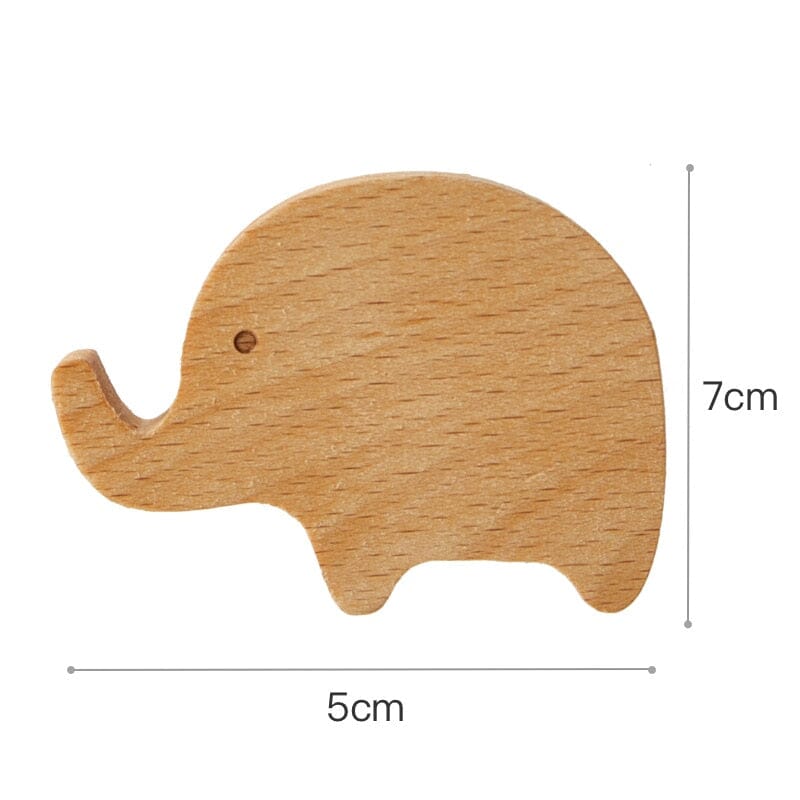 1pcs New Wooden Hook Creative Nordic Cute Animal Hook Wall Hanging Coat Hook Home Decoration Solid Wood Hook Kitchen Accessories Hilo shop Elephant 