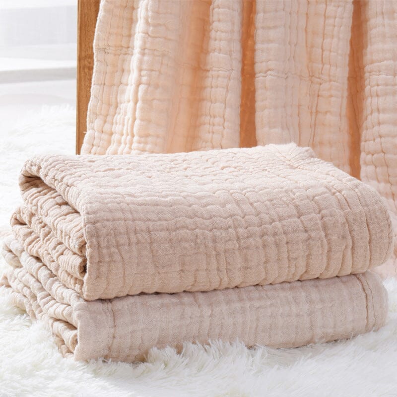 6 Layers Bamboo Cotton Baby Blanket 6 Layers Bamboo Cotton Baby Blanket Hilo shop Brown 