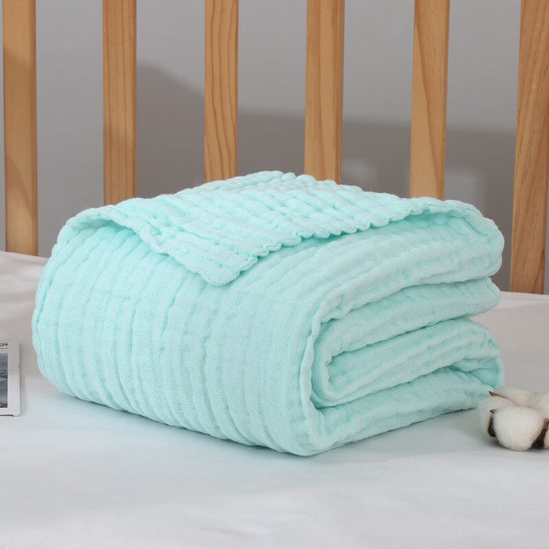 6 Layers Bamboo Cotton Baby Blanket 6 Layers Bamboo Cotton Baby Blanket Hilo shop Green 