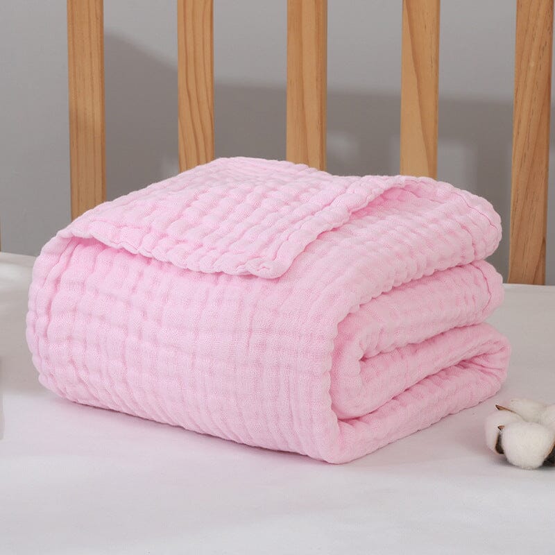 6 Layers Bamboo Cotton Baby Blanket 6 Layers Bamboo Cotton Baby Blanket Hilo shop Pink 
