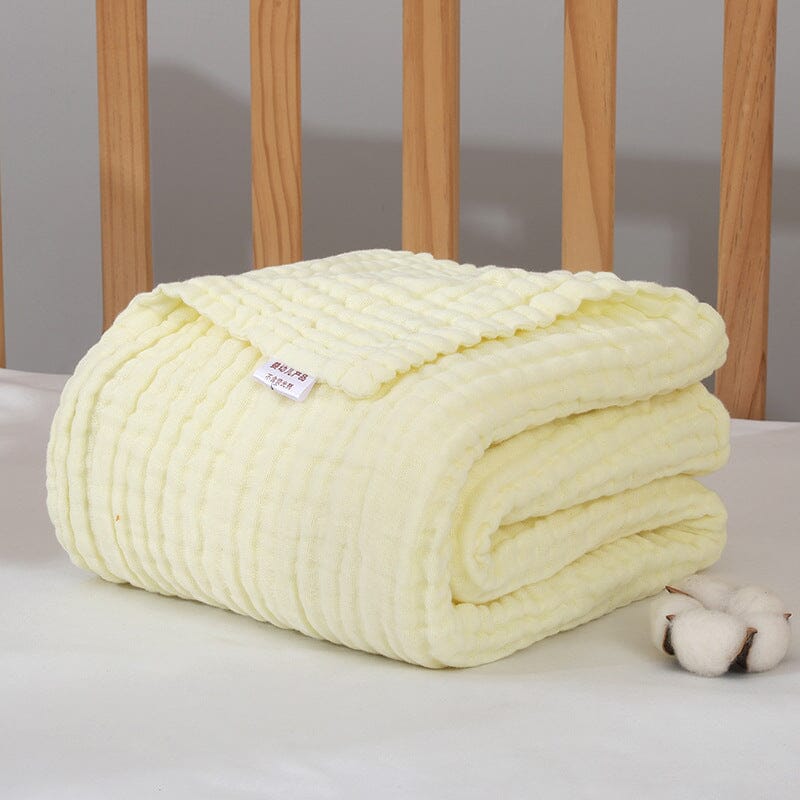6 Layers Bamboo Cotton Baby Blanket 6 Layers Bamboo Cotton Baby Blanket Hilo shop Yellow 