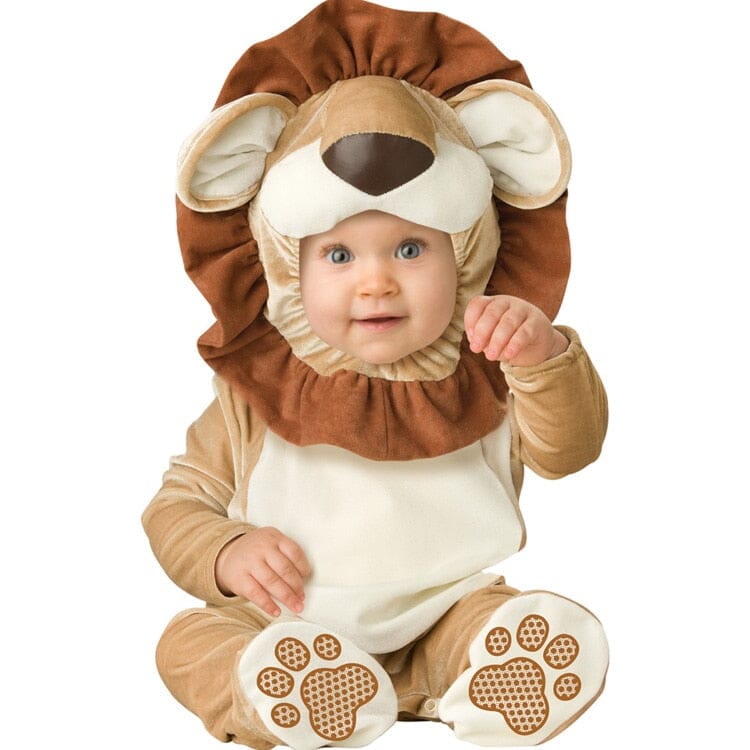 6M-24M Christmas Xmas Holiday Halloween Costume Infant Baby Girls Lion Dinosaur Rompers Cosplay Elk Toddlers Clothes Hilo shop Transparent 6M 