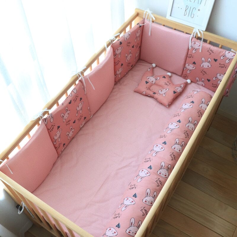 Baby Bed Bumper For Newborns Baby Room Decoration Thick Soft Crib Protector For Kids Cot Cushion With Cotton Cover Detachable 0 Hilo shop 