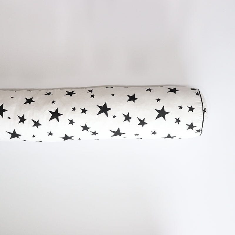 Baby Bed Bumper For Newborns Baby Room Decoration Thick Soft Crib Protector For Kids Cot Cushion With Cotton Cover Detachable 0 Hilo shop Black Star Rod 