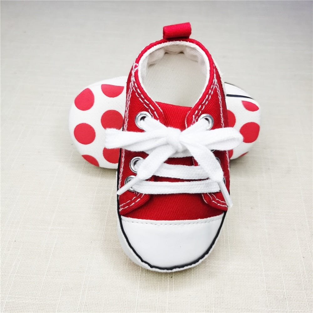 Baby Canvas Classic Sneakers Newborn Print Star Sports Baby Boys Girls First Walkers Shoes Infant Toddler Anti-slip Baby Shoes Hilo shop Baby Red Star 0-6 Months(11cm) China