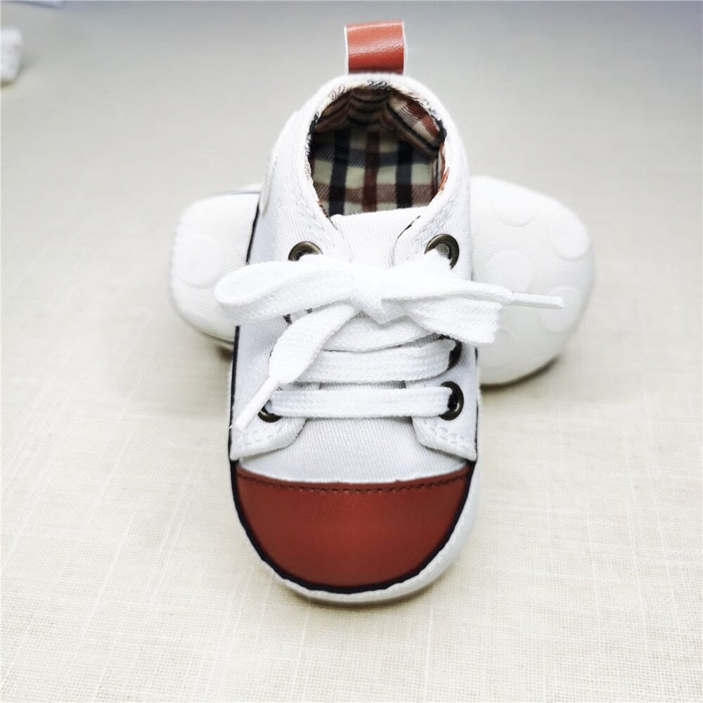 Baby Canvas Classic Sneakers Newborn Print Star Sports Baby Boys Girls First Walkers Shoes Infant Toddler Anti-slip Baby Shoes Hilo shop PU White Star 0-6 Months(11cm) China