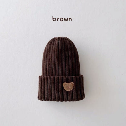 Baby Cotton Knitted Beanie Cap Baby Cotton Knitted Beanie Cap Hilo shop Brown 6-24 Months 
