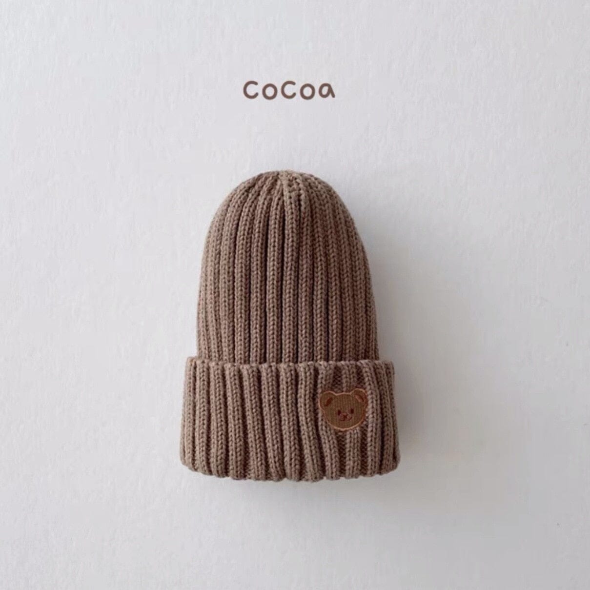 Baby Cotton Knitted Beanie Cap Baby Cotton Knitted Beanie Cap Hilo shop Cocoa 6-24 Months 