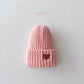 Baby Cotton Knitted Beanie Cap Baby Cotton Knitted Beanie Cap Hilo shop Pink 6-24 Months 