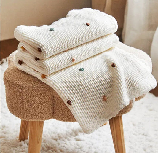 Baby Knitted Soft Blanket Baby Retro Chic Blanket Hilo shop 