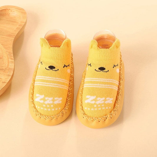 Baby Socks Shoes Infant Color Matching Cute Kids Boys Shoes Doll Soft Soled Child Floor Sneaker Toddler Girls First Walkers Hilo shop color 4 0-6Months 