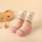 Baby Socks Shoes Infant Color Matching Cute Kids Boys Shoes Doll Soft Soled Child Floor Sneaker Toddler Girls First Walkers Hilo shop pink cat 0-6Months 