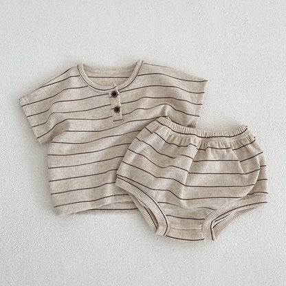 Baby Striped Cotton Set Baby Striped Cotton Set Hilo shop Dust 3 Months 