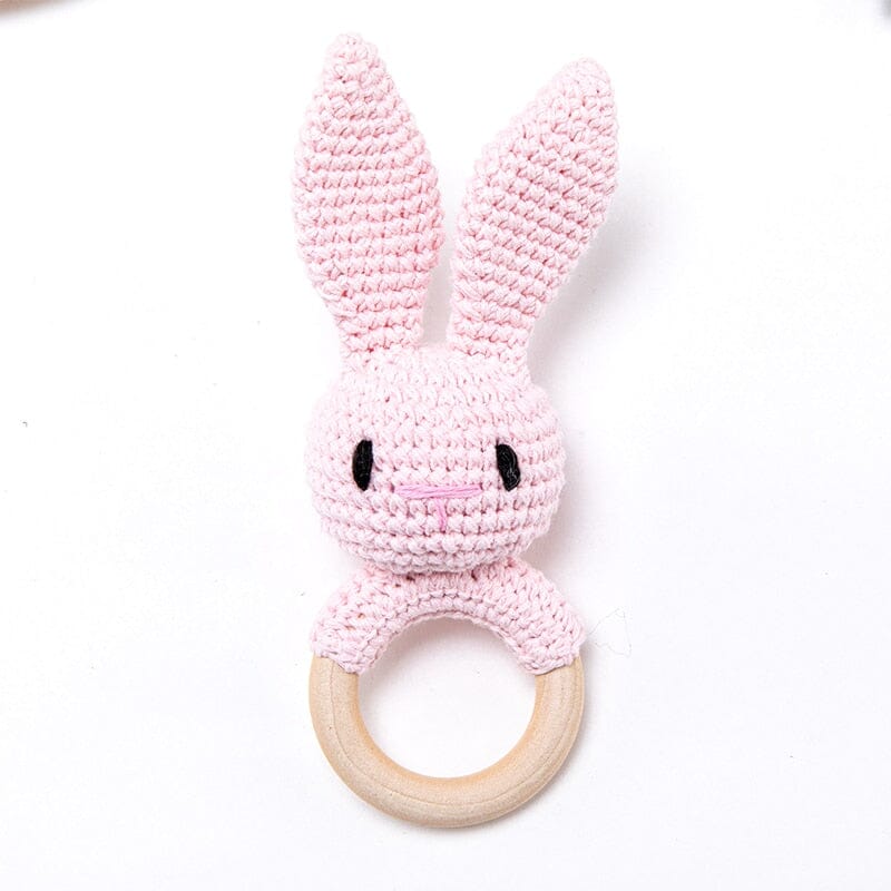 Baby Teether Music Rattles baby toy Hilo shop rabbit pink 