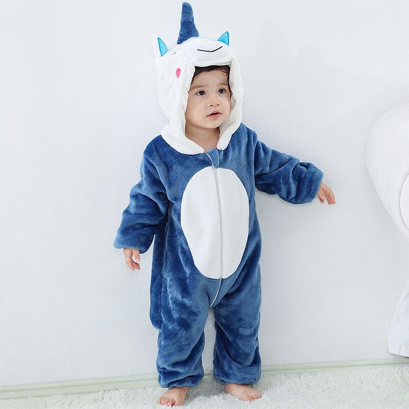 Baby Toddler Cute Costume Jumpsuit Baby Toddler Cute Costume Jumpsuit Hilo shop Blue Unicorn 3 Months 
