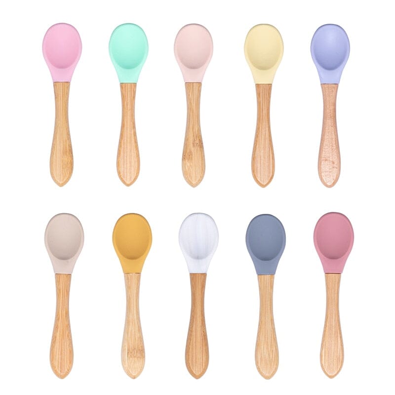 Baby Spoons Eco-friendly and Food Grade Silicone Baby Gifts 