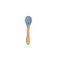 Baby Wooden Spoon Silicone Wooden Baby Feeding Spoon Organic Soft Tip Spoon BPA Free Food Grade Material Handle Toddlers Gifts 0 Hilo shop Blue 