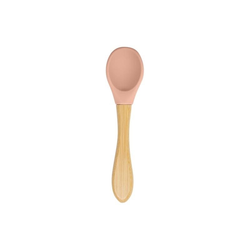 Dropship Baby Food Grade Wooden Handles Silicone Spoon Fork