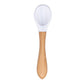 Baby Wooden Spoon Silicone Wooden Baby Feeding Spoon Organic Soft Tip Spoon BPA Free Food Grade Material Handle Toddlers Gifts 0 Hilo shop Marble 