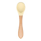 Baby Wooden Spoon Silicone Wooden Baby Feeding Spoon Organic Soft Tip Spoon BPA Free Food Grade Material Handle Toddlers Gifts 0 Hilo shop Yellow 