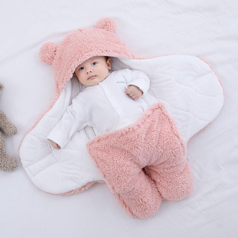 Cotton Cozy Baby Sleeping Bag Cotton Cozy Baby Sleeping Bag Hilo shop Pink bear ears 12M 