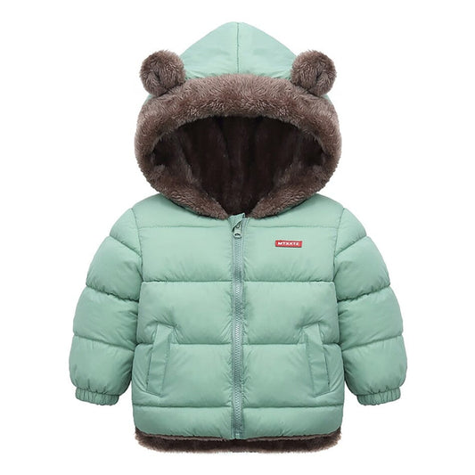 Kids Cotton Clothing Thickened Down Girls Jacket Baby Children Winter Warm Coat Zipper Hooded Costume Boys Outwear Hilo shop D 18-24M (Tag 90) 