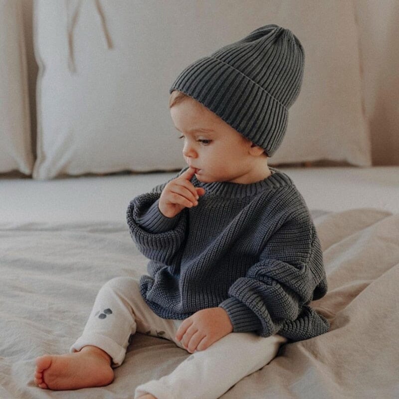 Korean Style Children Clothing Loose Casual Knitted Pullover Baby Boys Girls Sweaters Autumn Spring Infant Baby Pullover Sweater Hilo shop 