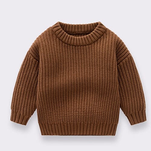 Korean Style Children Clothing Loose Casual Knitted Pullover Baby Boys Girls Sweaters Autumn Spring Infant Baby Pullover Sweater Hilo shop 5042MY Caramel 3M 