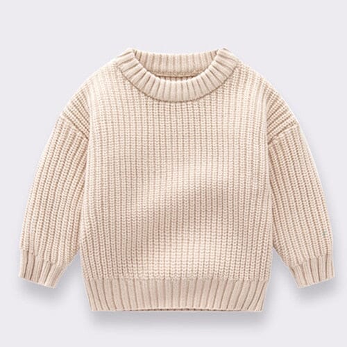 Korean Style Children Clothing Loose Casual Knitted Pullover Baby Boys Girls Sweaters Autumn Spring Infant Baby Pullover Sweater Hilo shop 5042MY Khaki 3M 