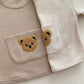 MILANCEL 2023 Summer Baby Clothing Set Waffle Bear Te and Shorts 2 Pcs Suits Baby Girls Clothes Set 0 Hilo shop 