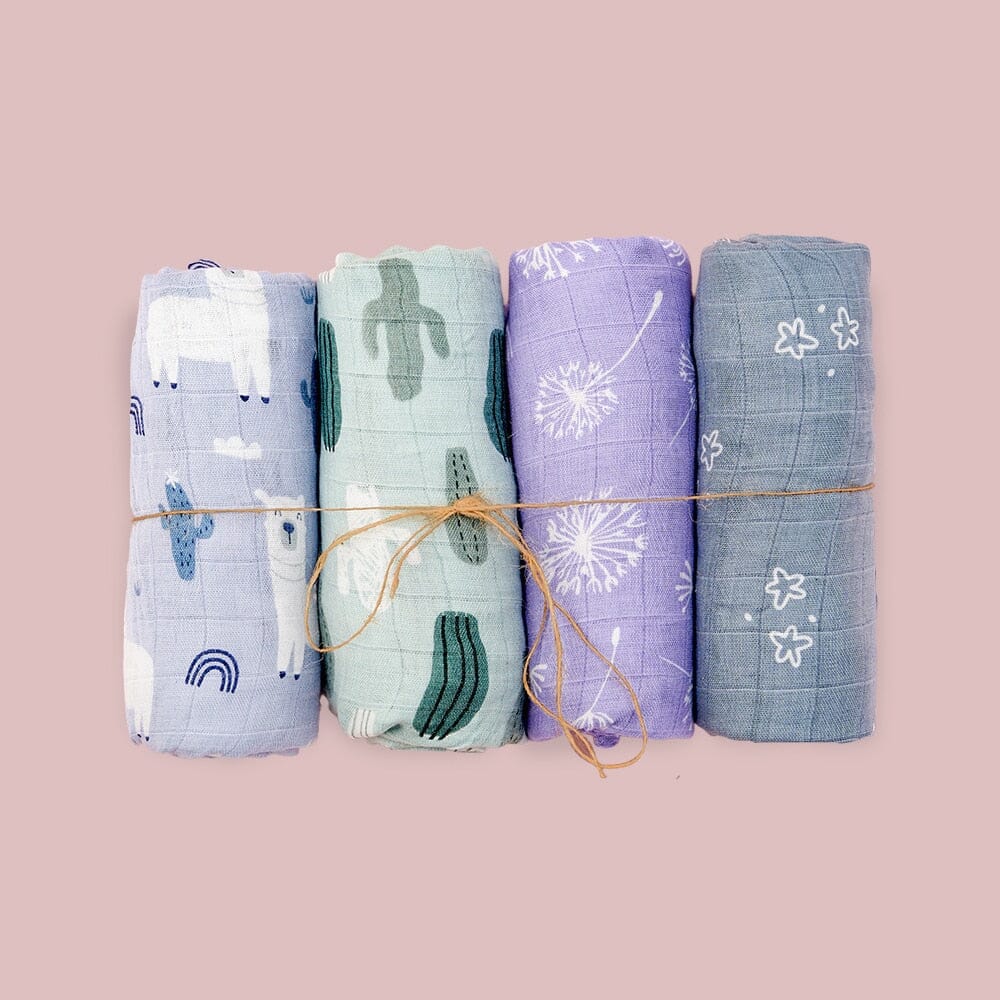 Organic Soft Muslin Swaddle Blanket Soft Muslin Swaddle Blanket Hilo shop Cactus 120x110cm 