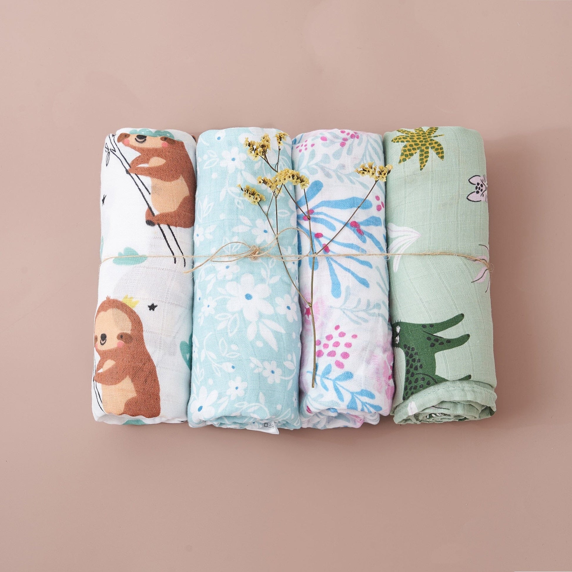 Organic Soft Muslin Swaddle Blanket Soft Muslin Swaddle Blanket Hilo shop Safari 120x110cm 