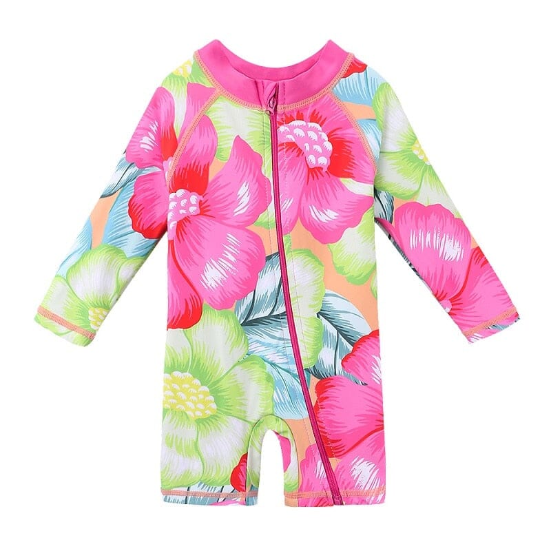 UPF50+ Kids Swimwear Long Sleeve Hilo shop S292 GreenHotPink 1-6 Month 